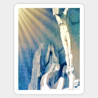 Gaudi Crucifixion Sticker